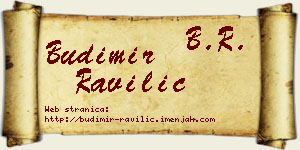 Budimir Ravilić vizit kartica